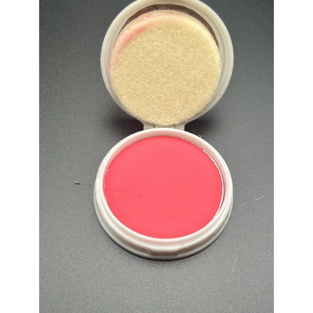 VINTAGE MAX FACTOR HOLLYWOOD‎ MID CENTURY COMPACT CAKE ROUGE BLUSH ROSE RED #2